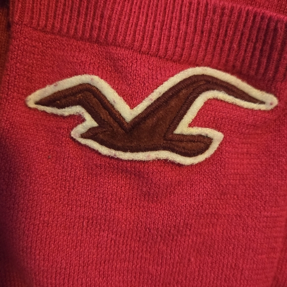 Hollister Pink Cardigan Sweater Y2K Spring Lightweight Layering Size M Girlie - Picture 3 of 7